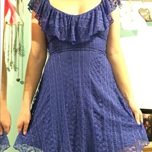 Candies bright blue lace dress